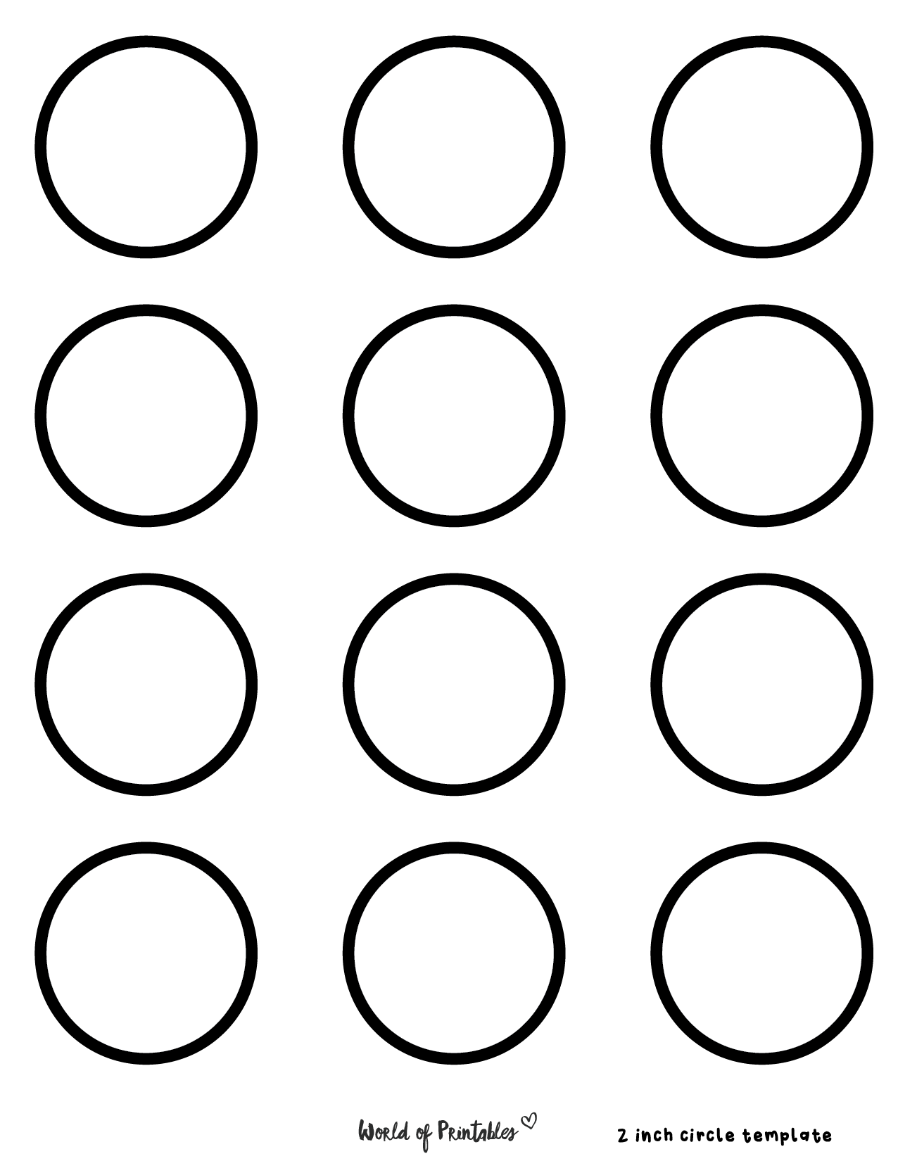 1 Inch Circle Template Free Printable