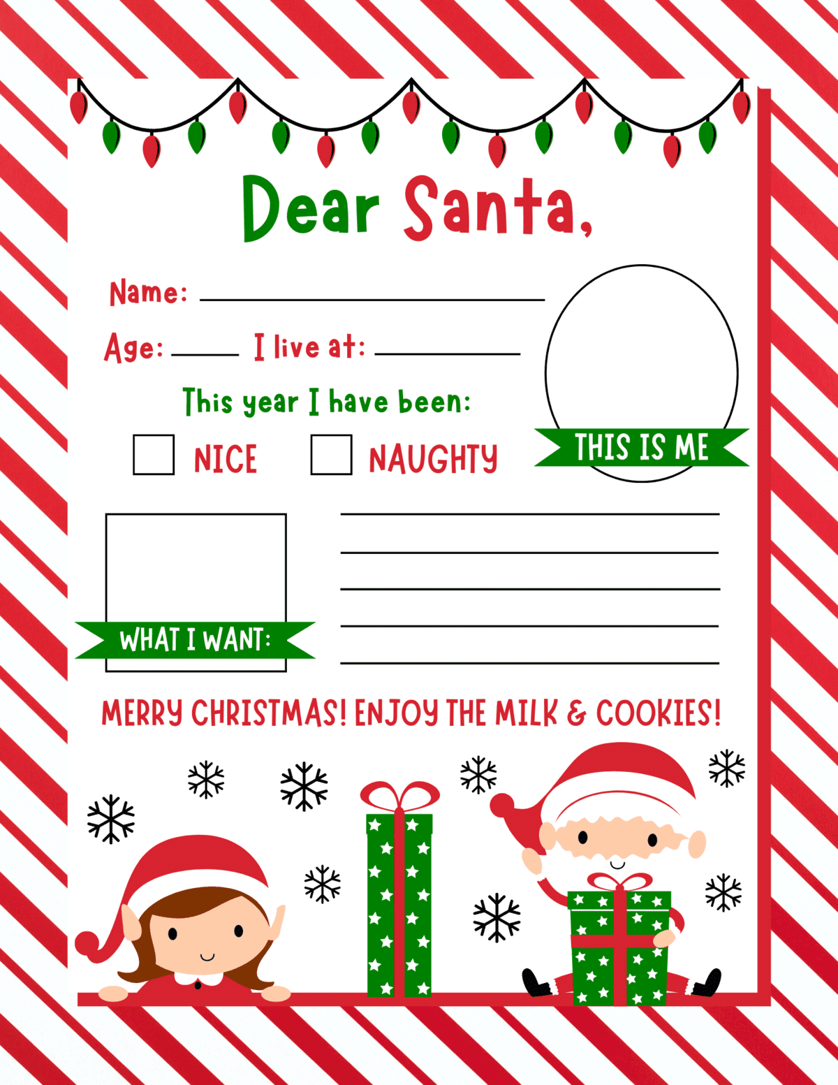 santa template printable