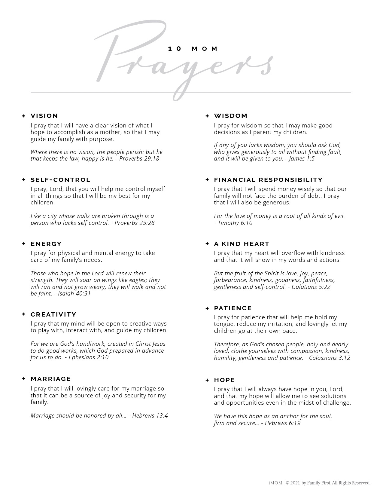 10 Mom Prayers IMOM