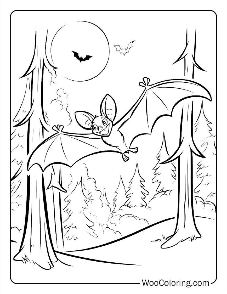 bat coloring sheet printable
