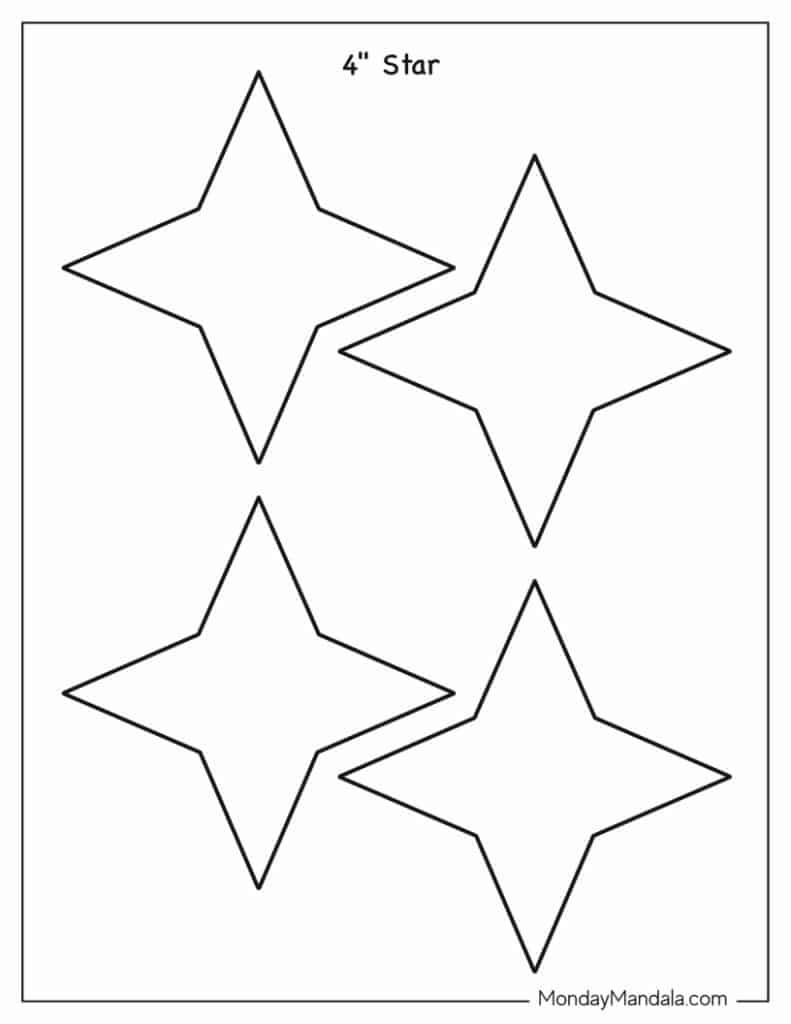 100 Star Templates Free PDF Printables 