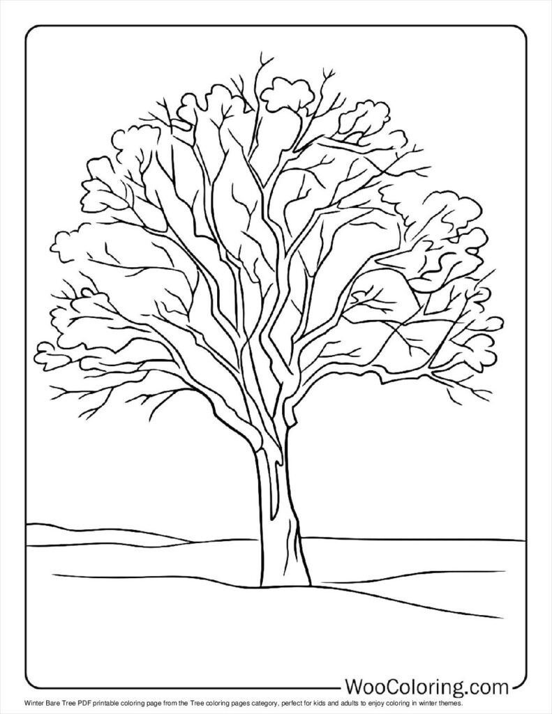 tree coloring sheets printable