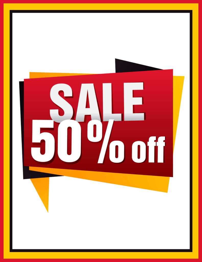 11 Best 50 Off Sale Sign Ideas 50 Off Sale Sign For Sale Sign Entry Signs