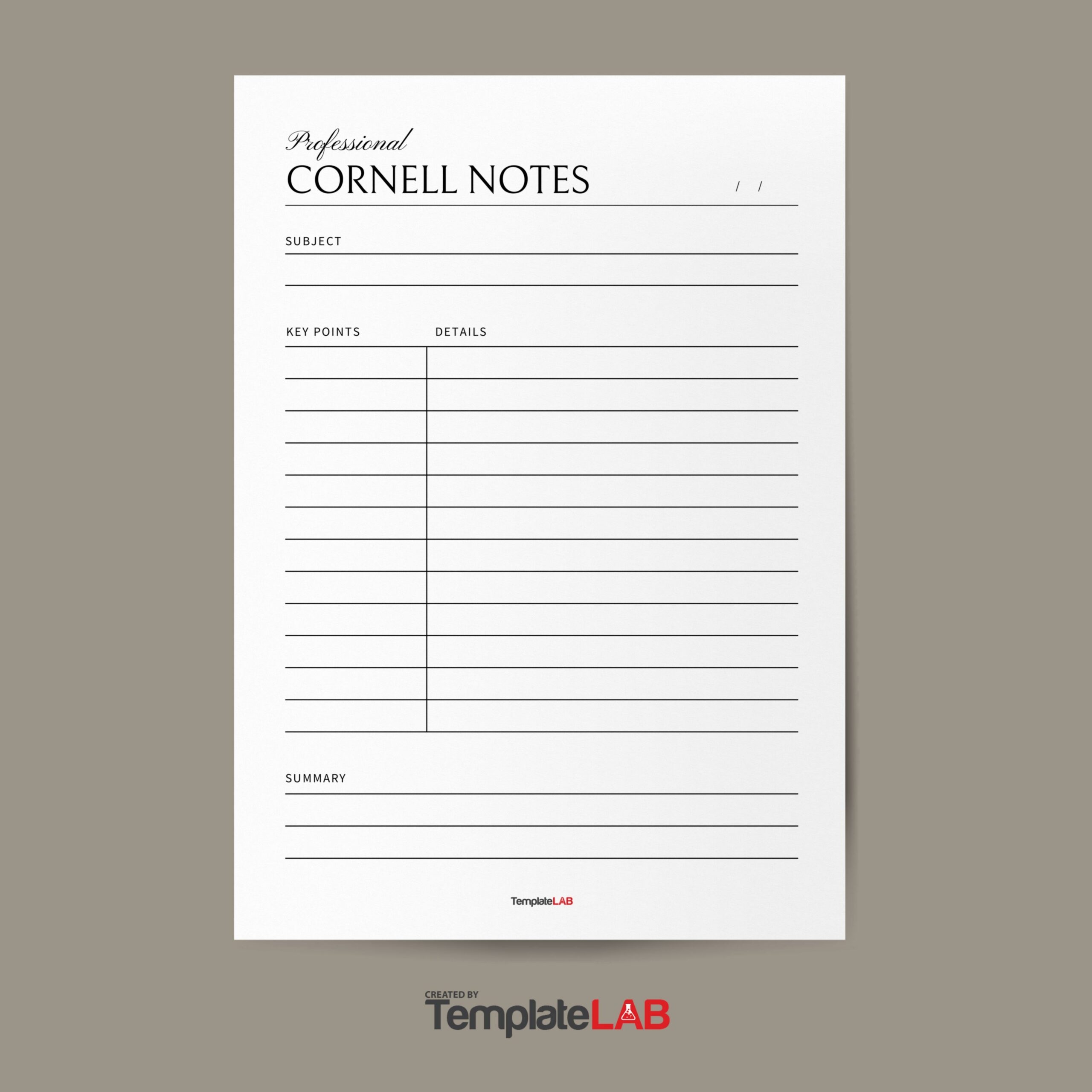 16 Printable Cornell Notes Templates Word Excel PDF  16 Printable Cornell Notes Templates Word Excel PDF