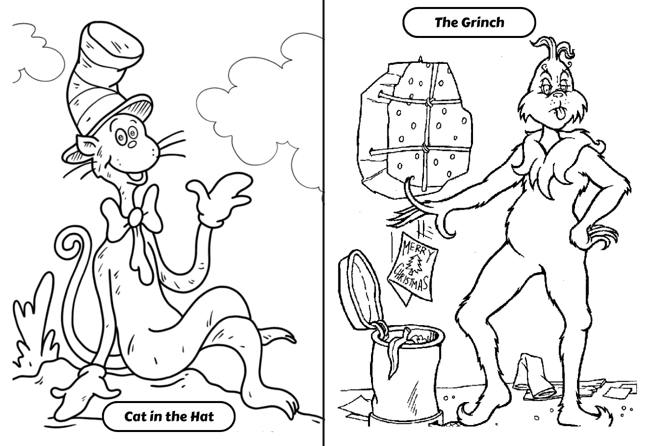 dr seuss printable coloring sheets