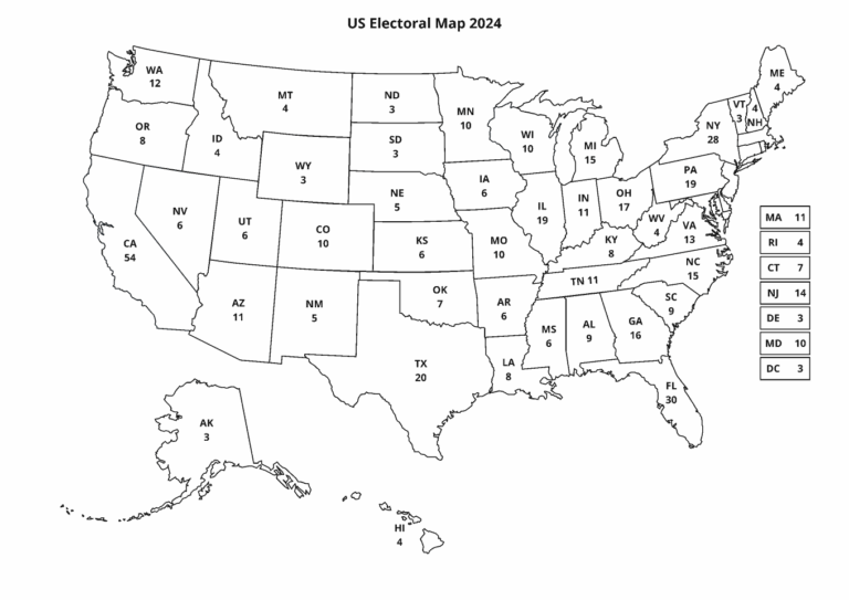 2024 Electoral Map For The US Presidential Elections Figma