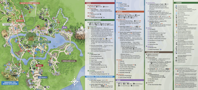 2025 Animal Kingdom Map Walt Disney World WDW Magazine