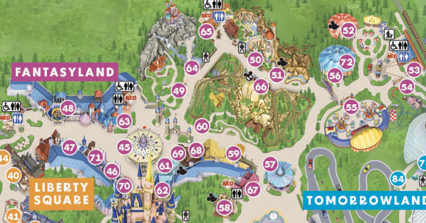printable magic kingdom park map