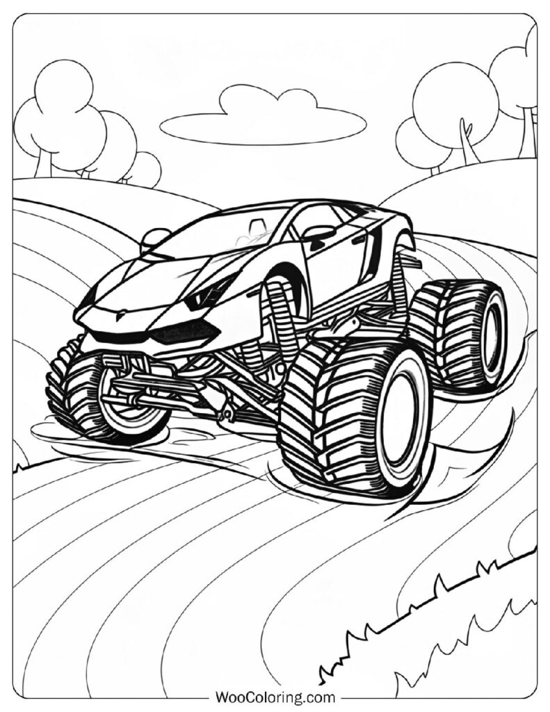 monster truck printable coloring sheets