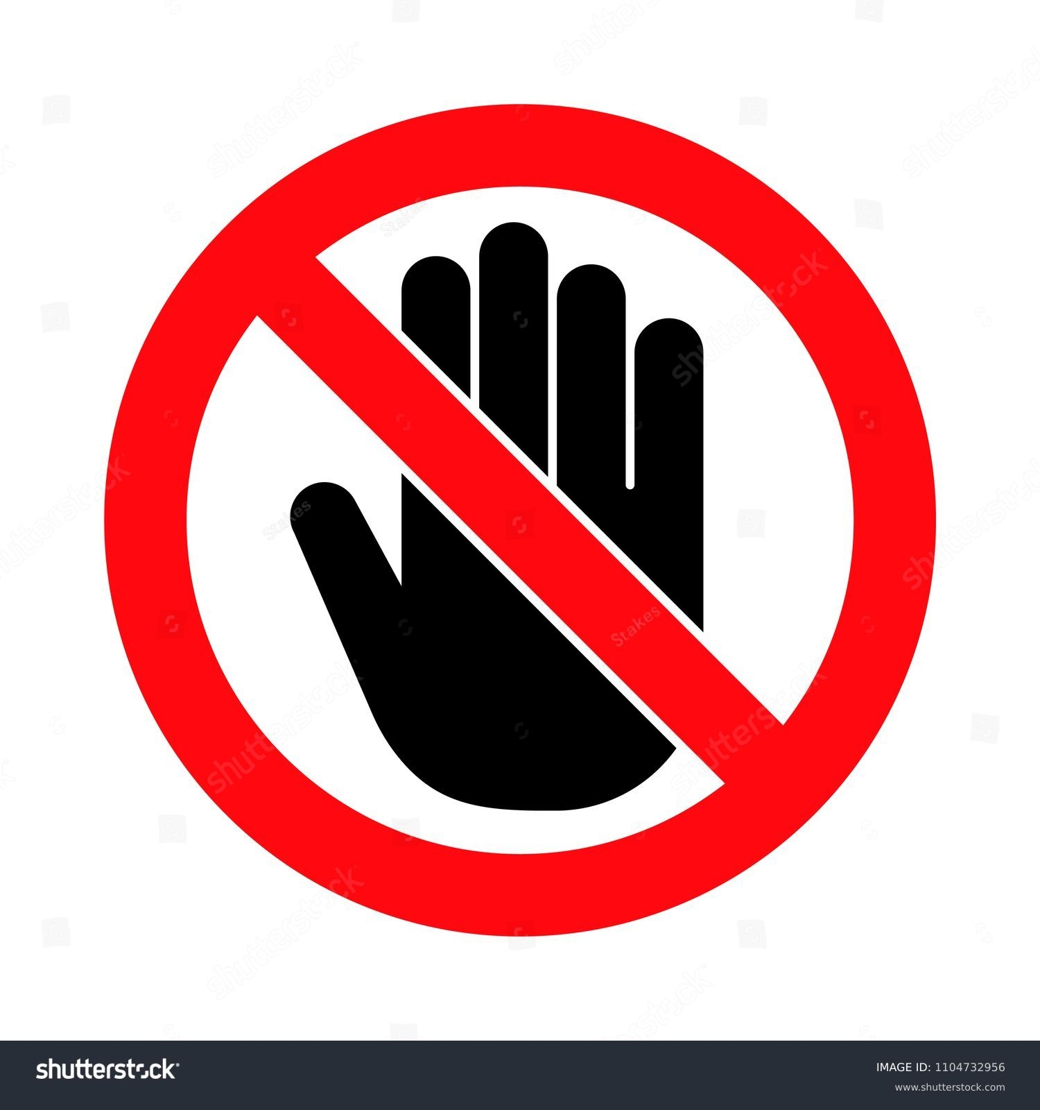 29 079 No Hands Warning Sign Stock Vectors And Vector Art Shutterstock