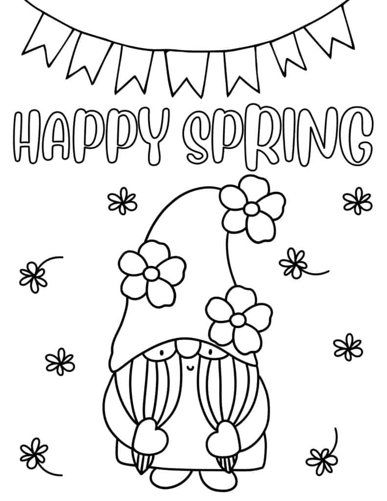spring coloring sheets printable