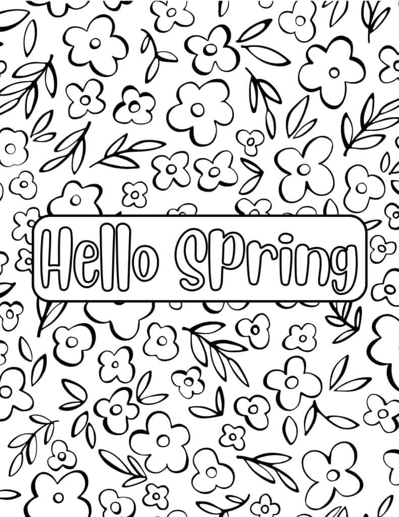 30 Free Spring Coloring Pages For Kids Prudent Penny Pincher