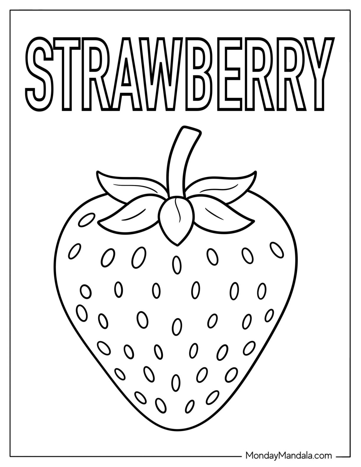 strawberry template printable