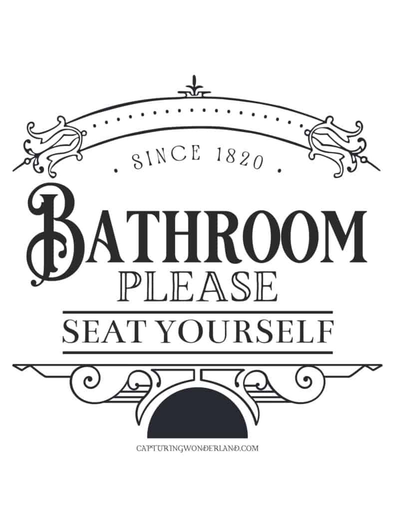 bathroom sign printable free