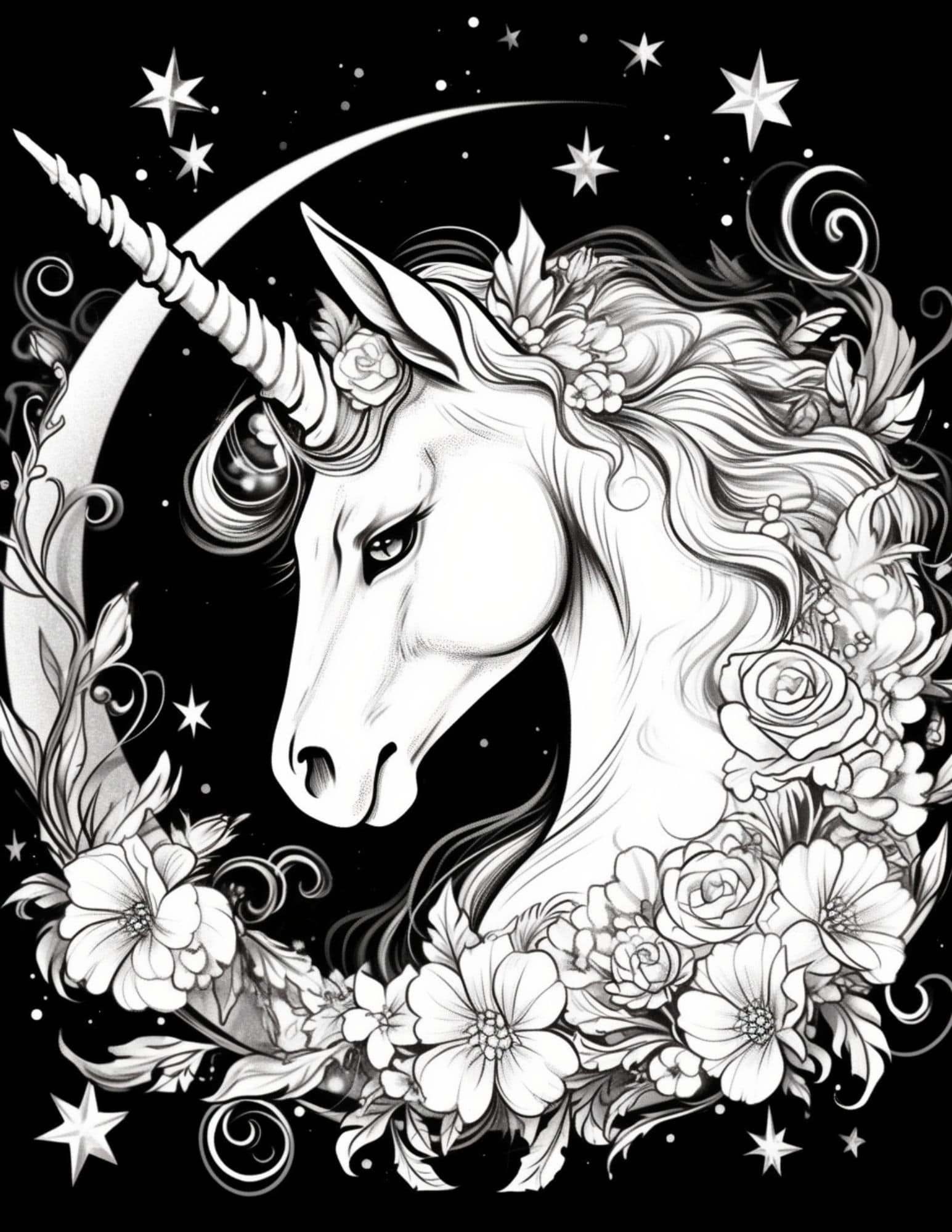 printable unicorn coloring sheets