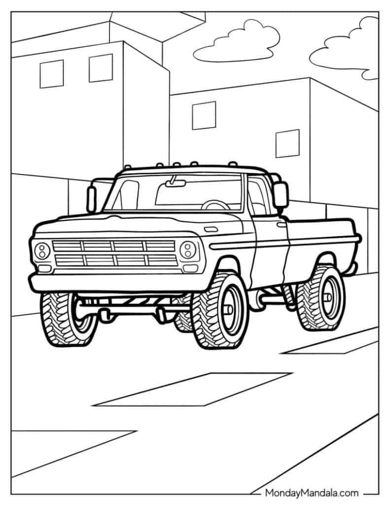 truck coloring sheets printable