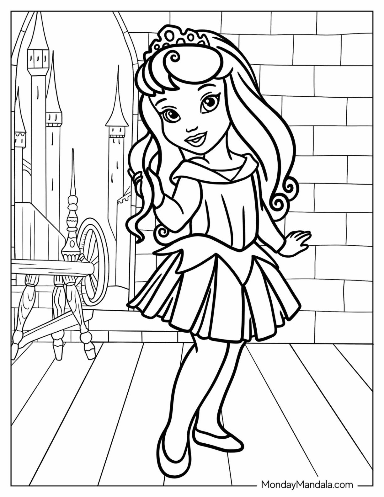 princess color sheets printable