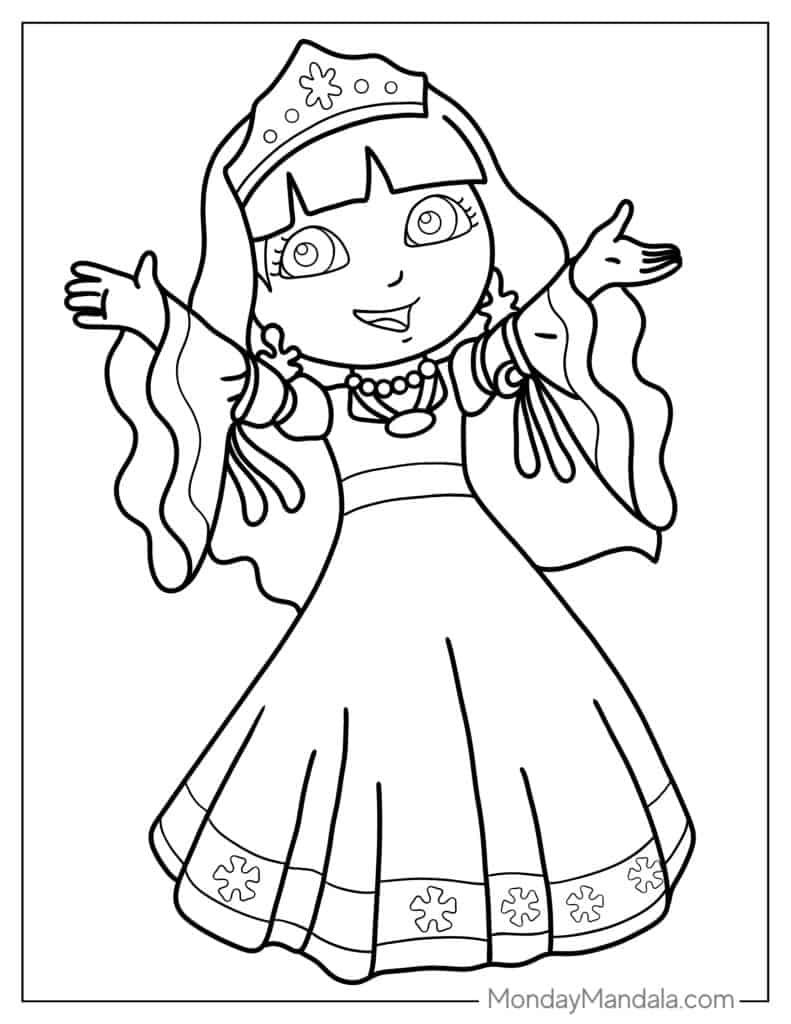 dora coloring sheets printables