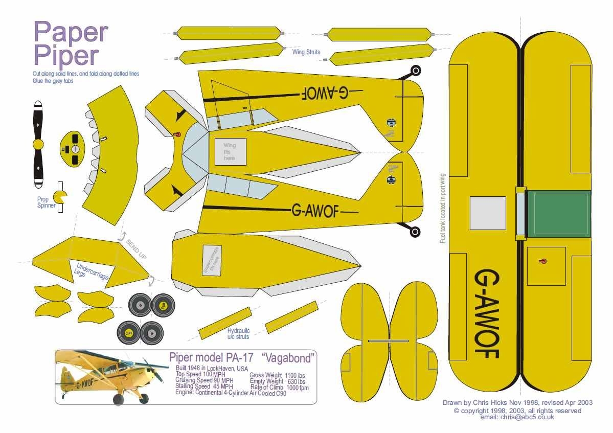 plane template printable