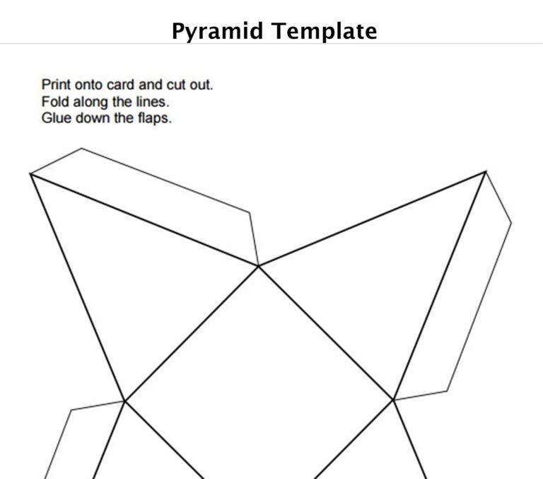 3D Pyramid Template To Print Card Cut Out Design Yourself Shape Card Print A4 Template DIY Accessories Jpg Download Etsy