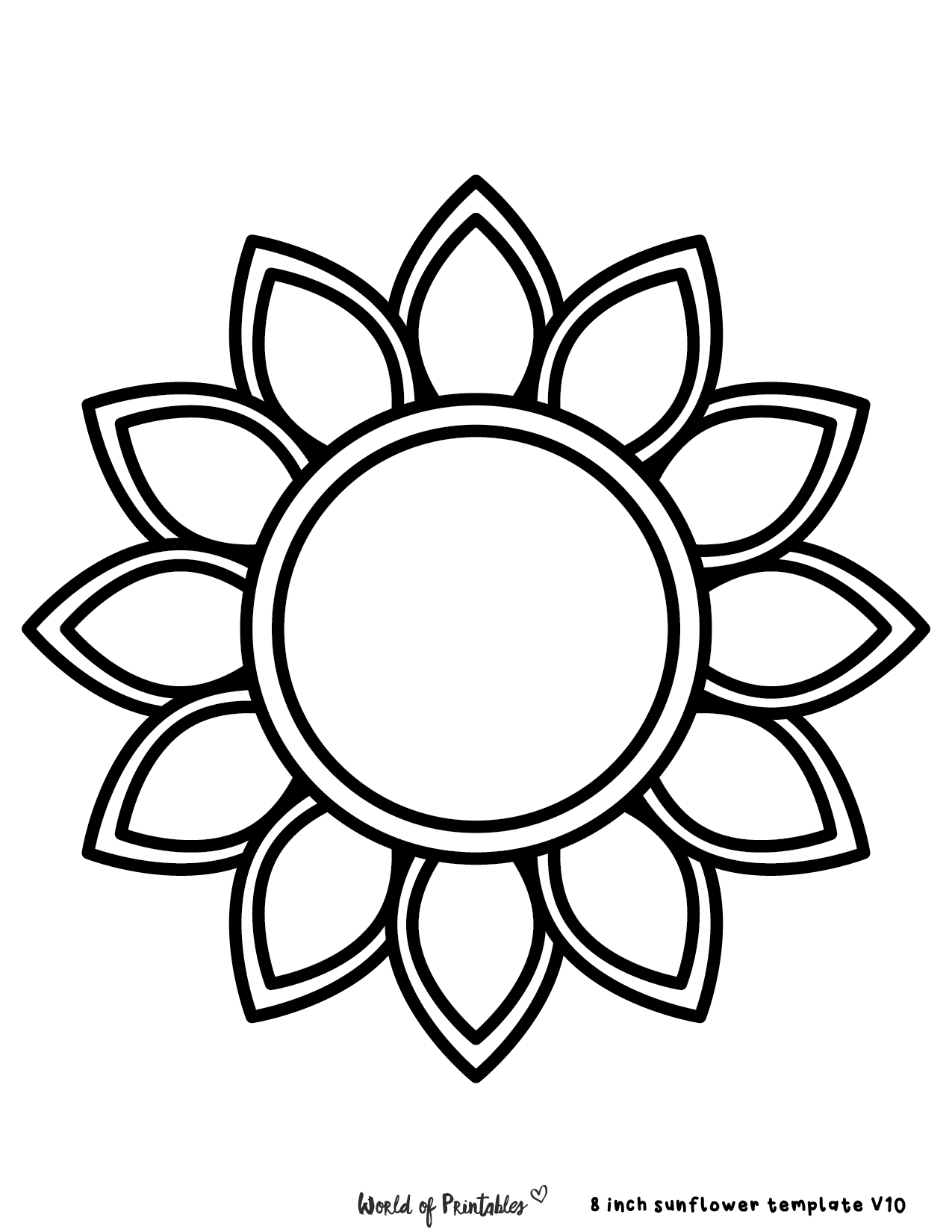 sunflower template printable