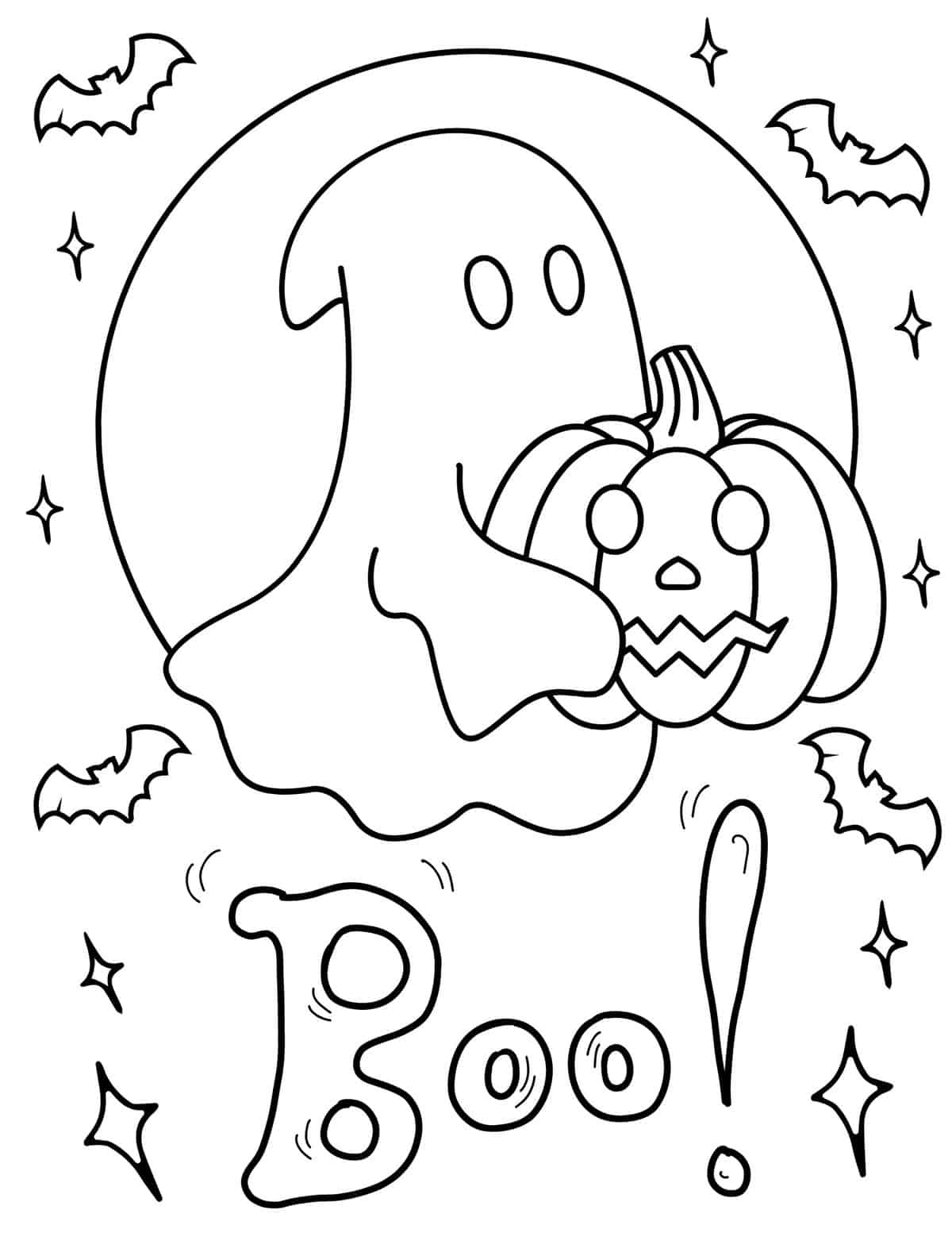 free printable halloween color sheets