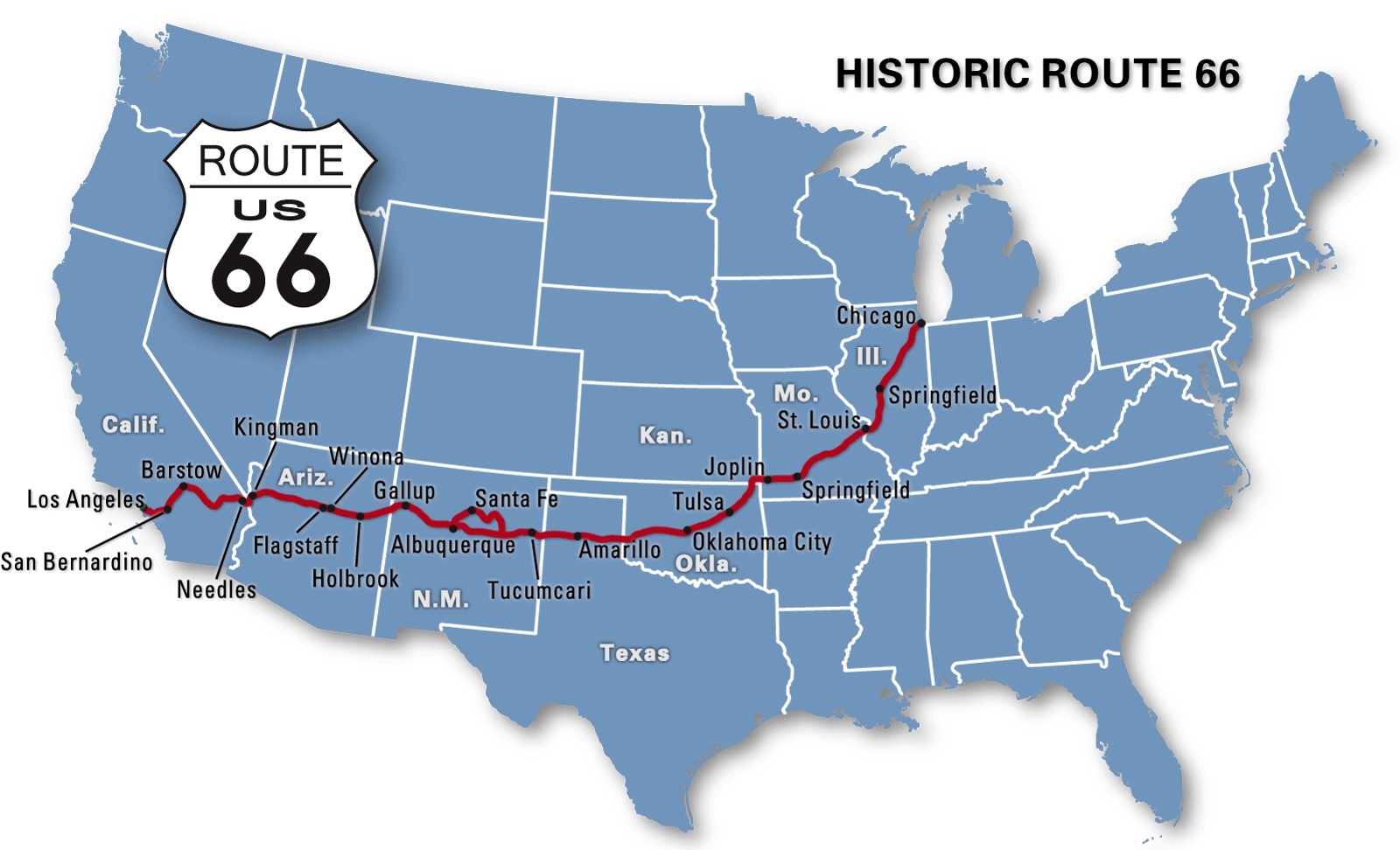  40 Route 66 Map Wallpapers WallpaperSafari