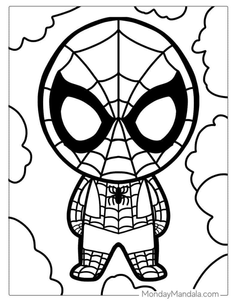 printable spiderman coloring sheets