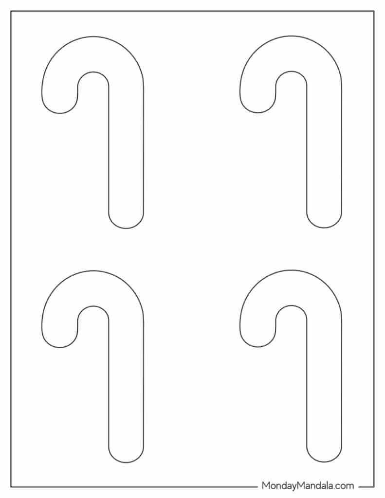 44 Candy Cane Templates Free PDF Printables 