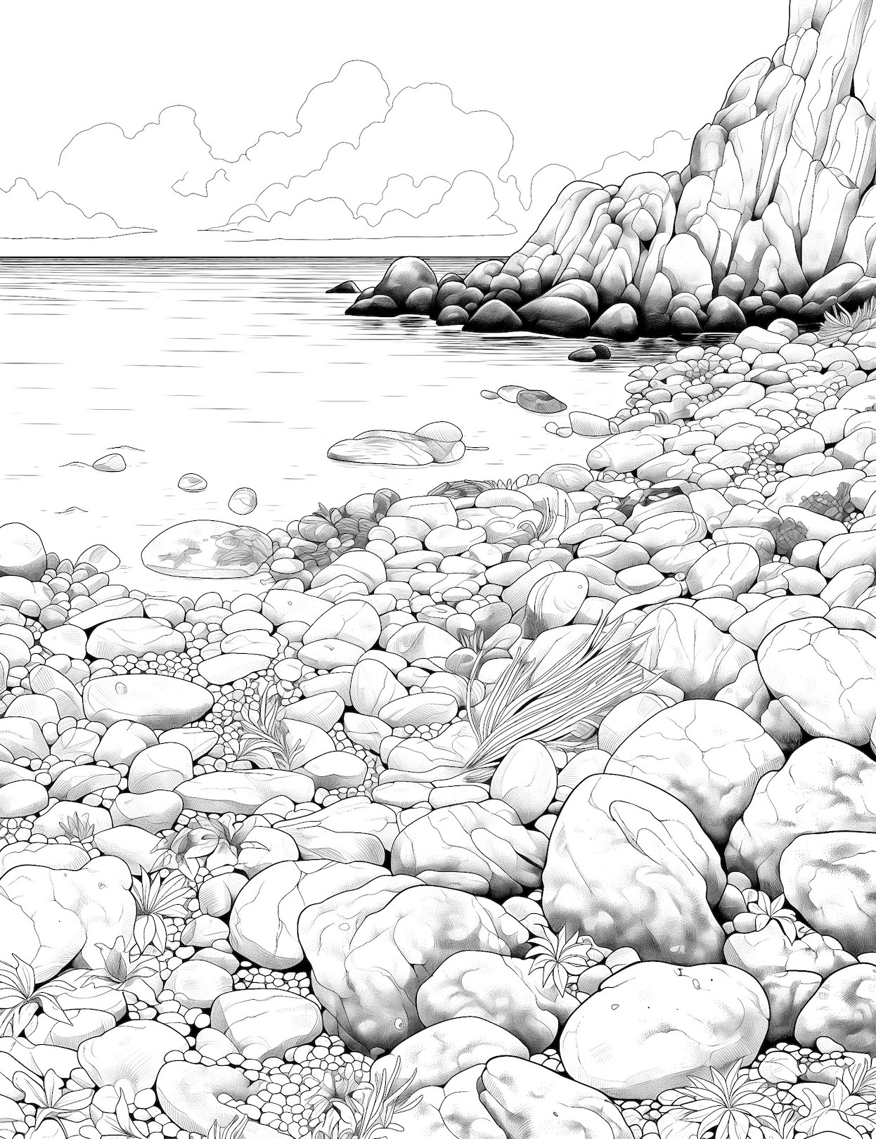 beach coloring sheet printable