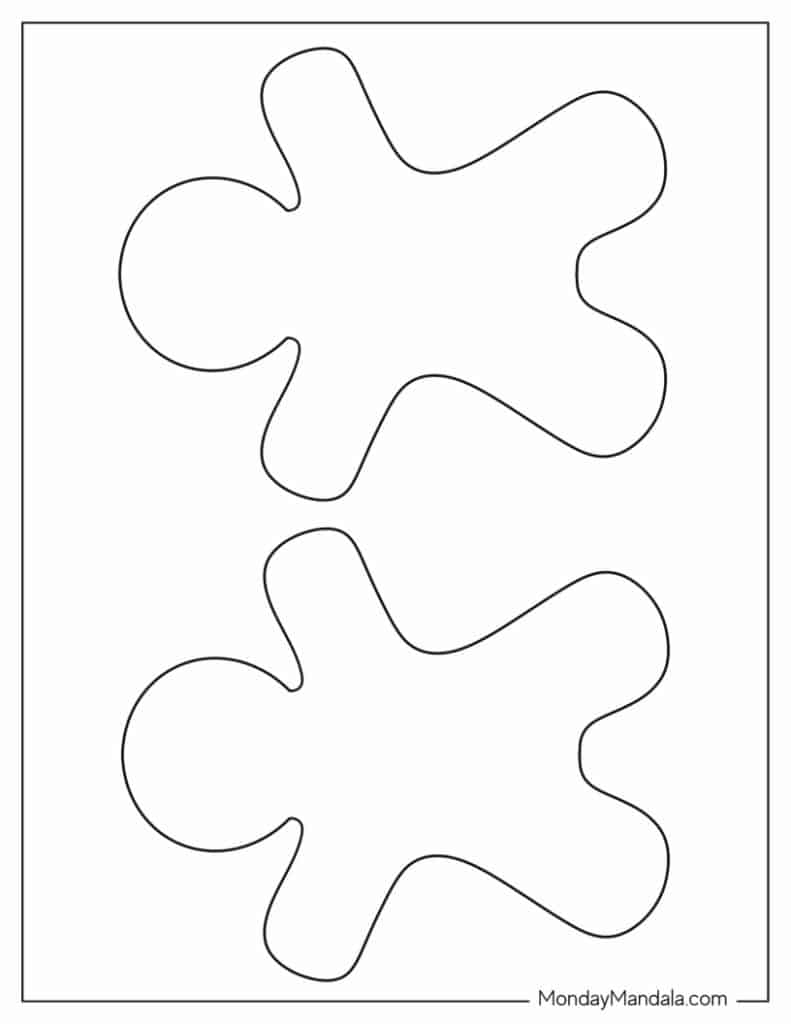 gingerbread man template free printable