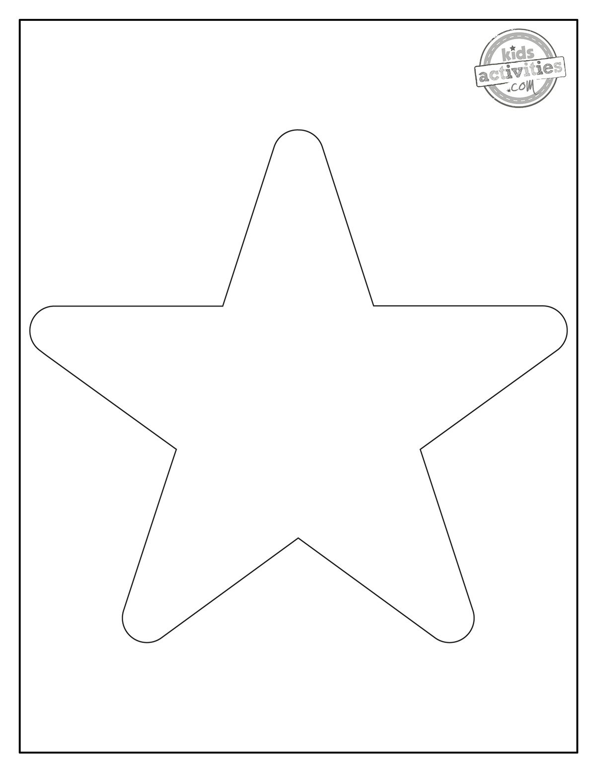 large star template printable