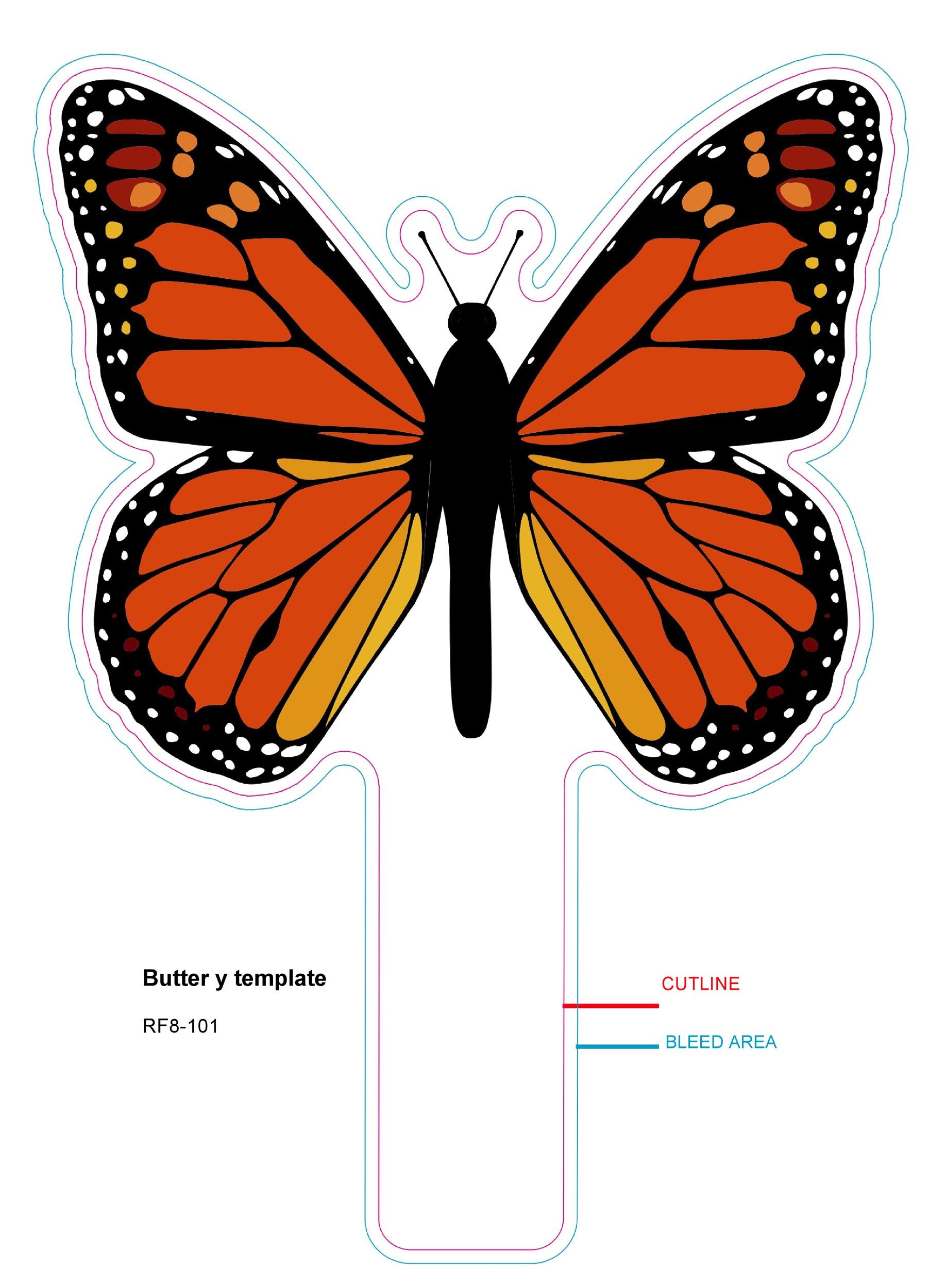 free printable 3d butterfly template