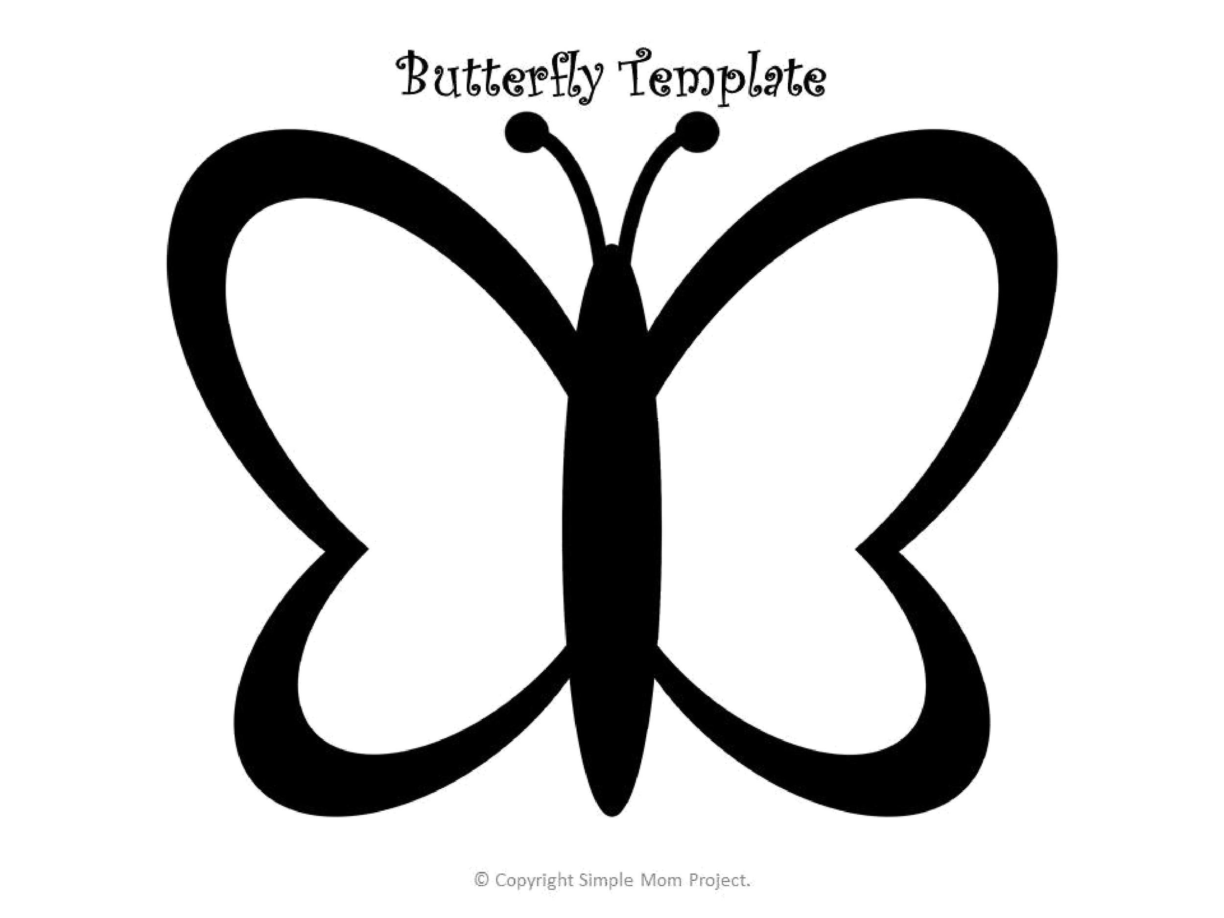 printable butterfly template free
