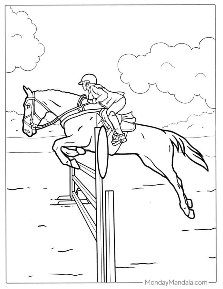 51 Horse Coloring Pages Free PDF Printables