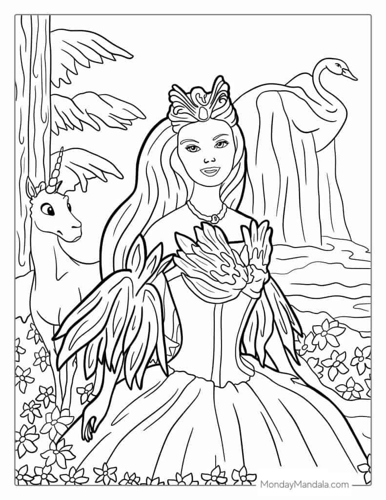 barbie printable coloring sheets