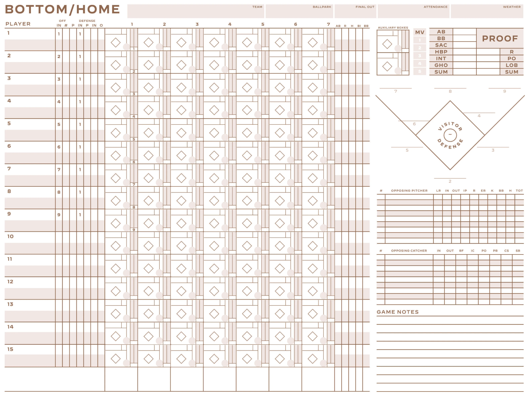 baseball score sheets printable