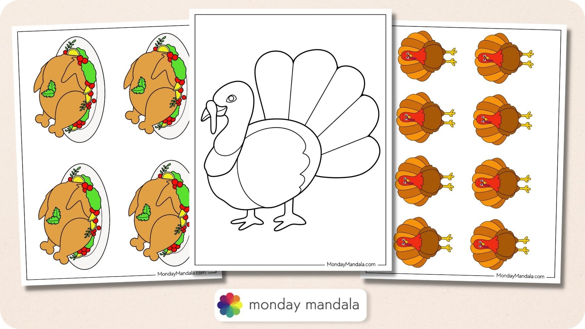 turkey template printable pdf