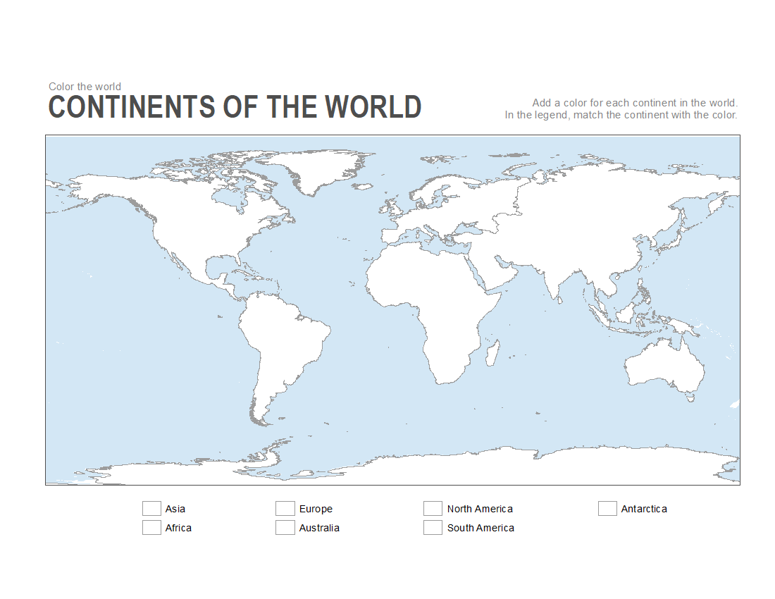 printable map of world continents