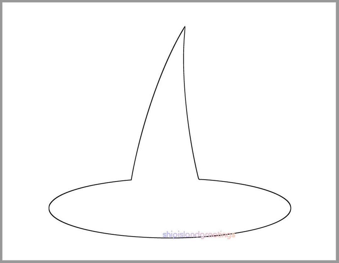 8 Inch Witch Hat Template printable Template halloween Crafts coloring Page halloween Template instant Download witch Cutout halloween Party Etsy Israel