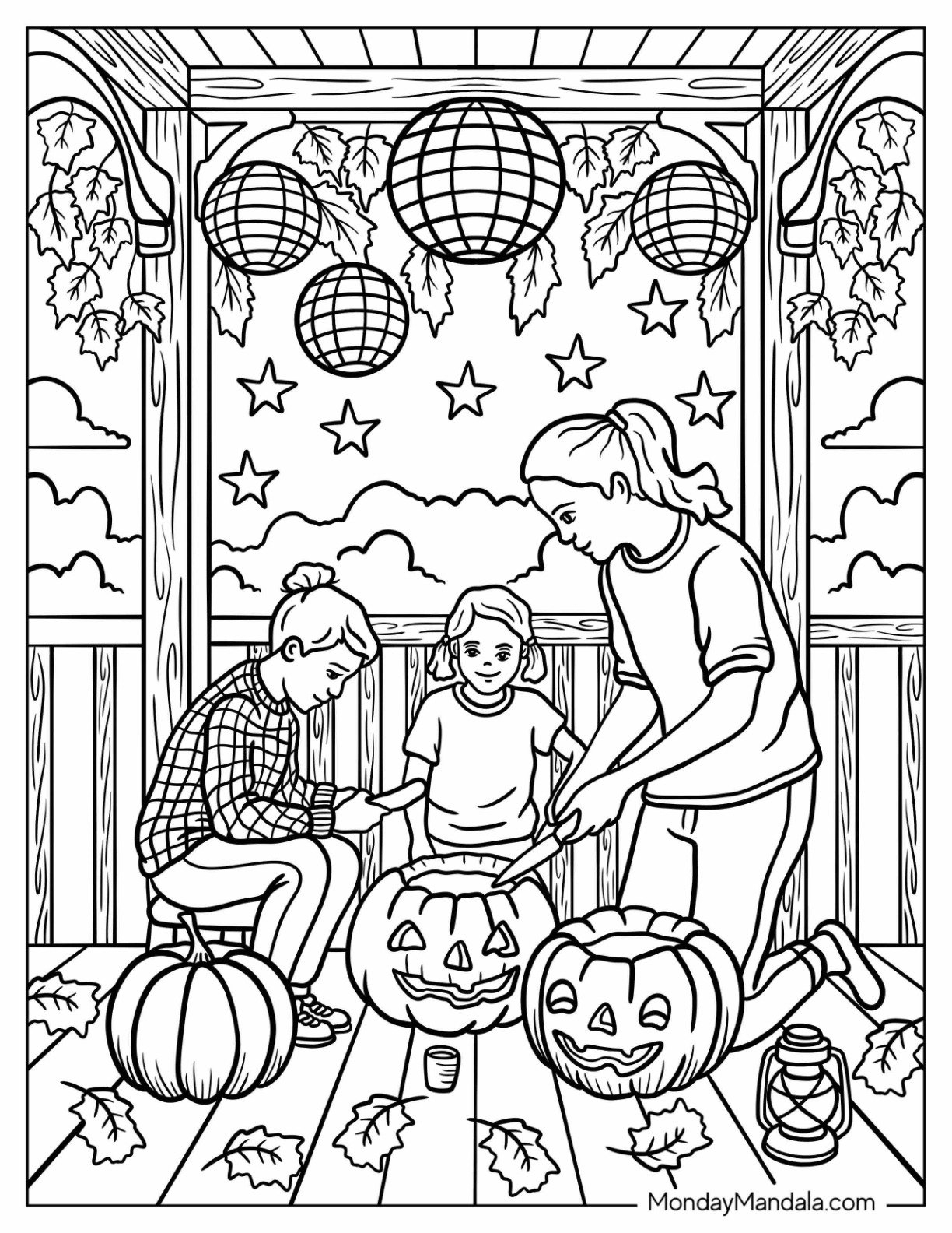 fall color sheets free printable