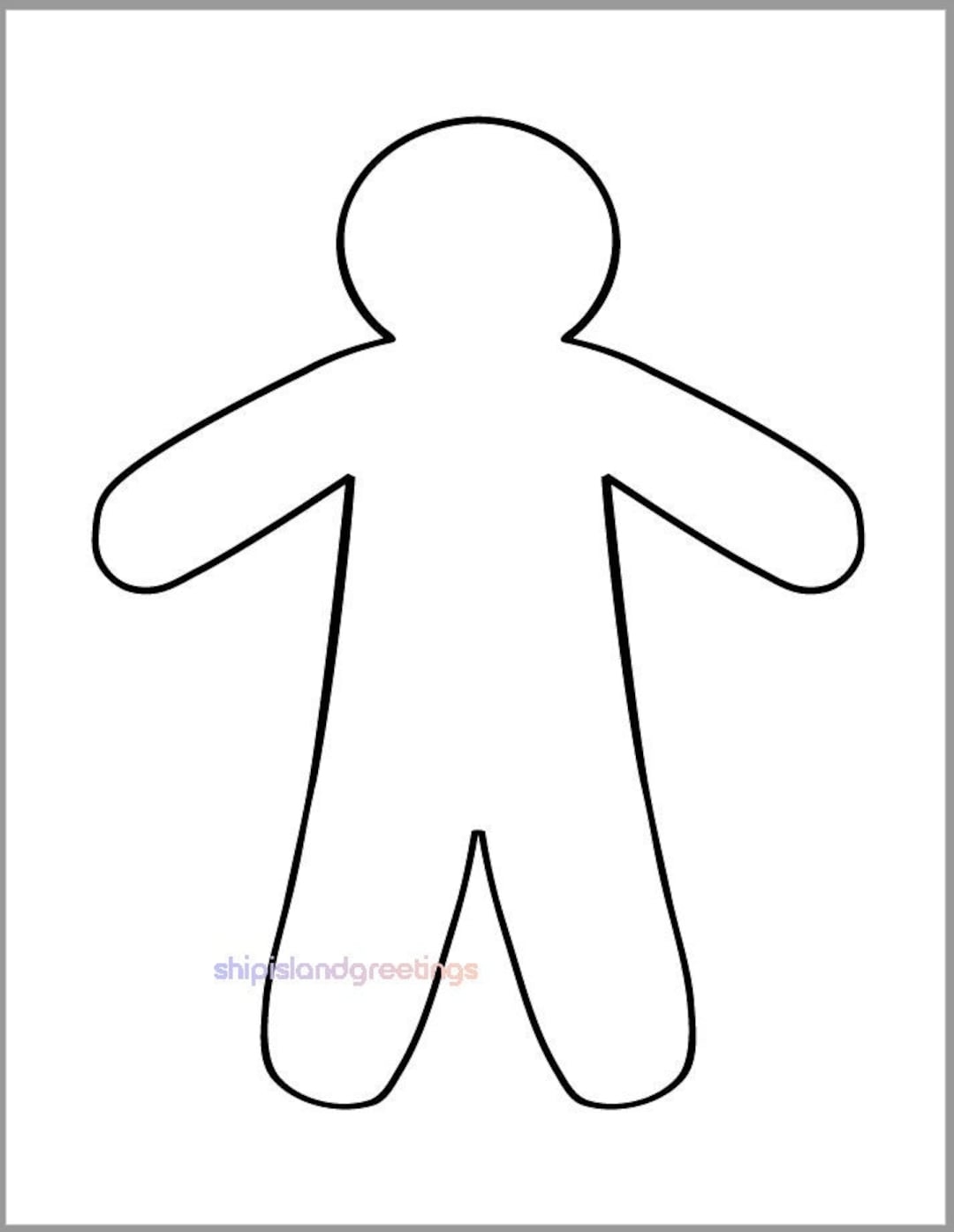 gingerbread template printable