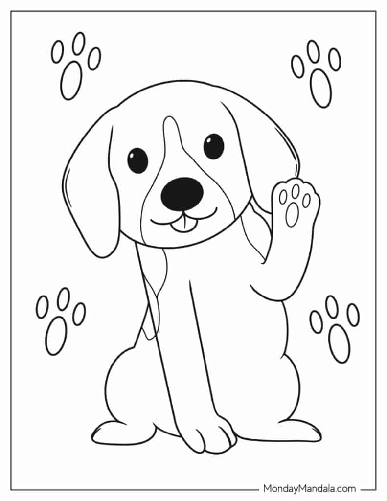dog coloring sheets printable