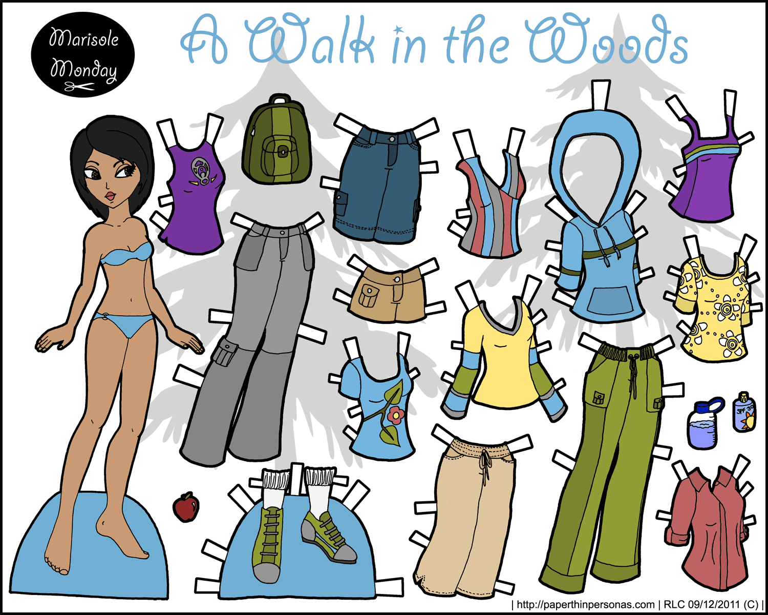 paper doll printable template free