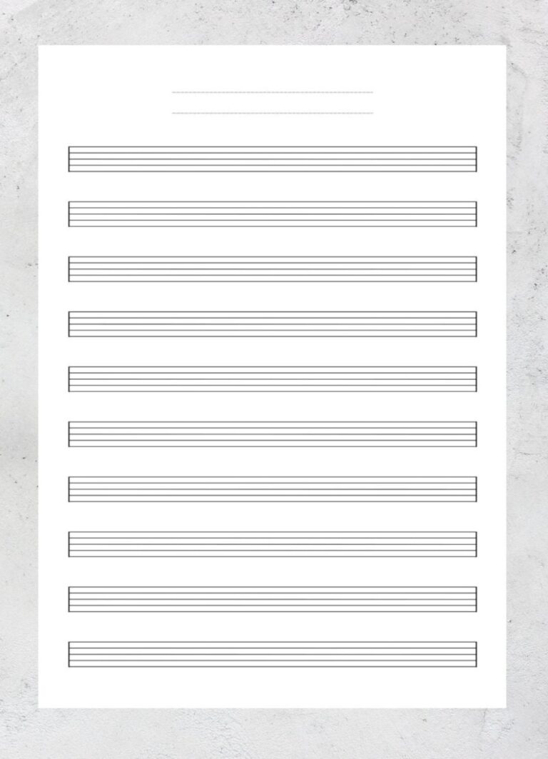 A4 Blank Sheet Music US Letter Printable Sheet Music Manuscript Paper Piano Staff Paper Blank Music Paper Etsy