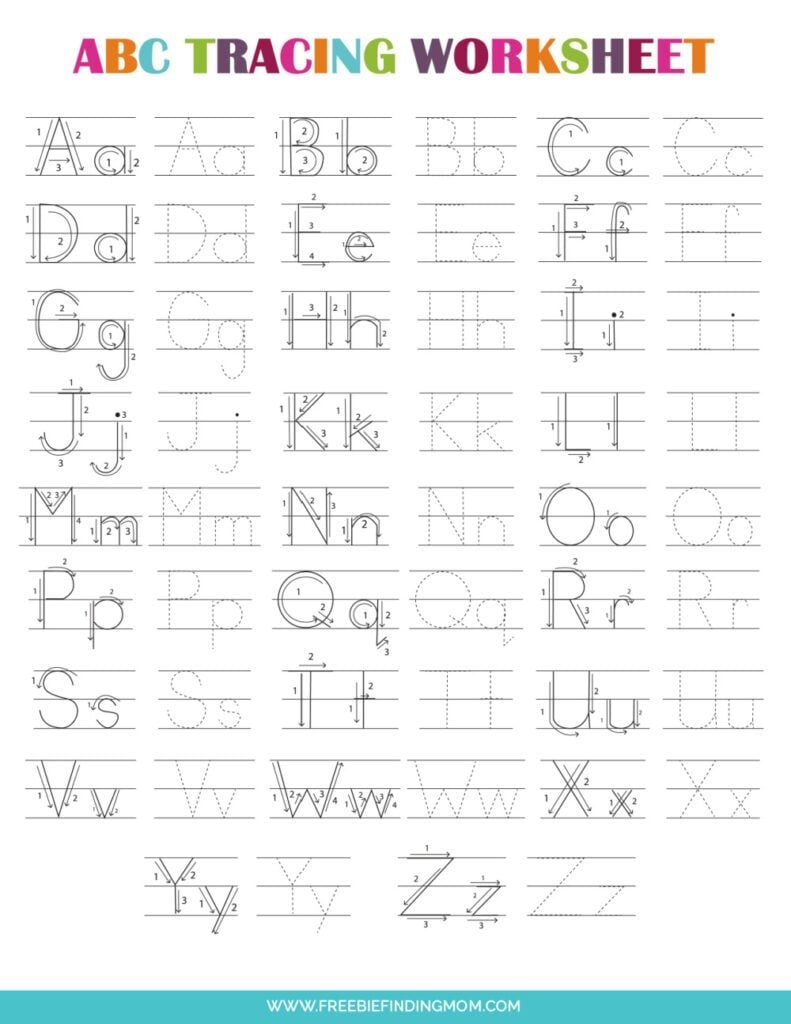preschool free printable worksheets alphabet