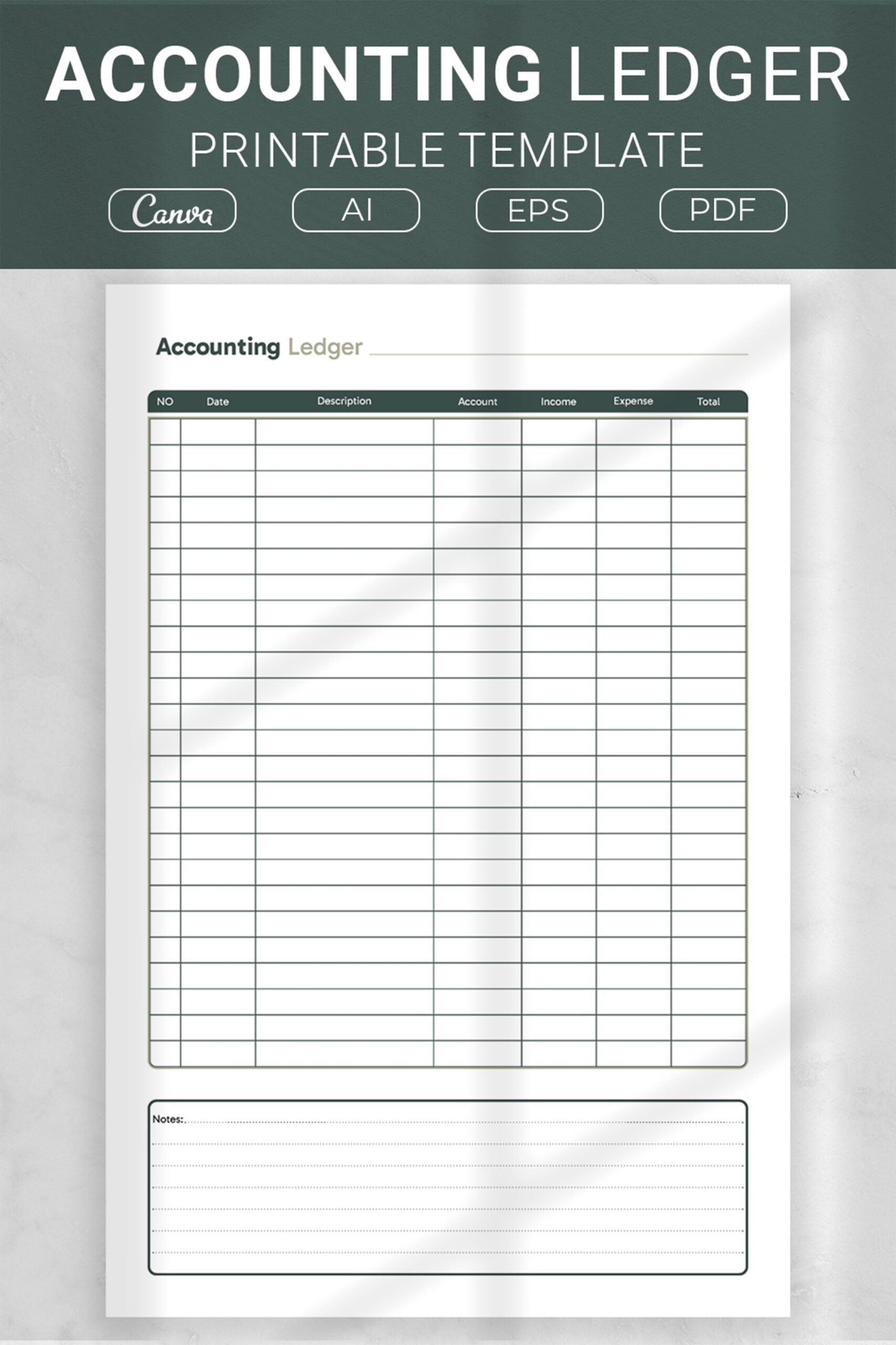 printable ledger sheet