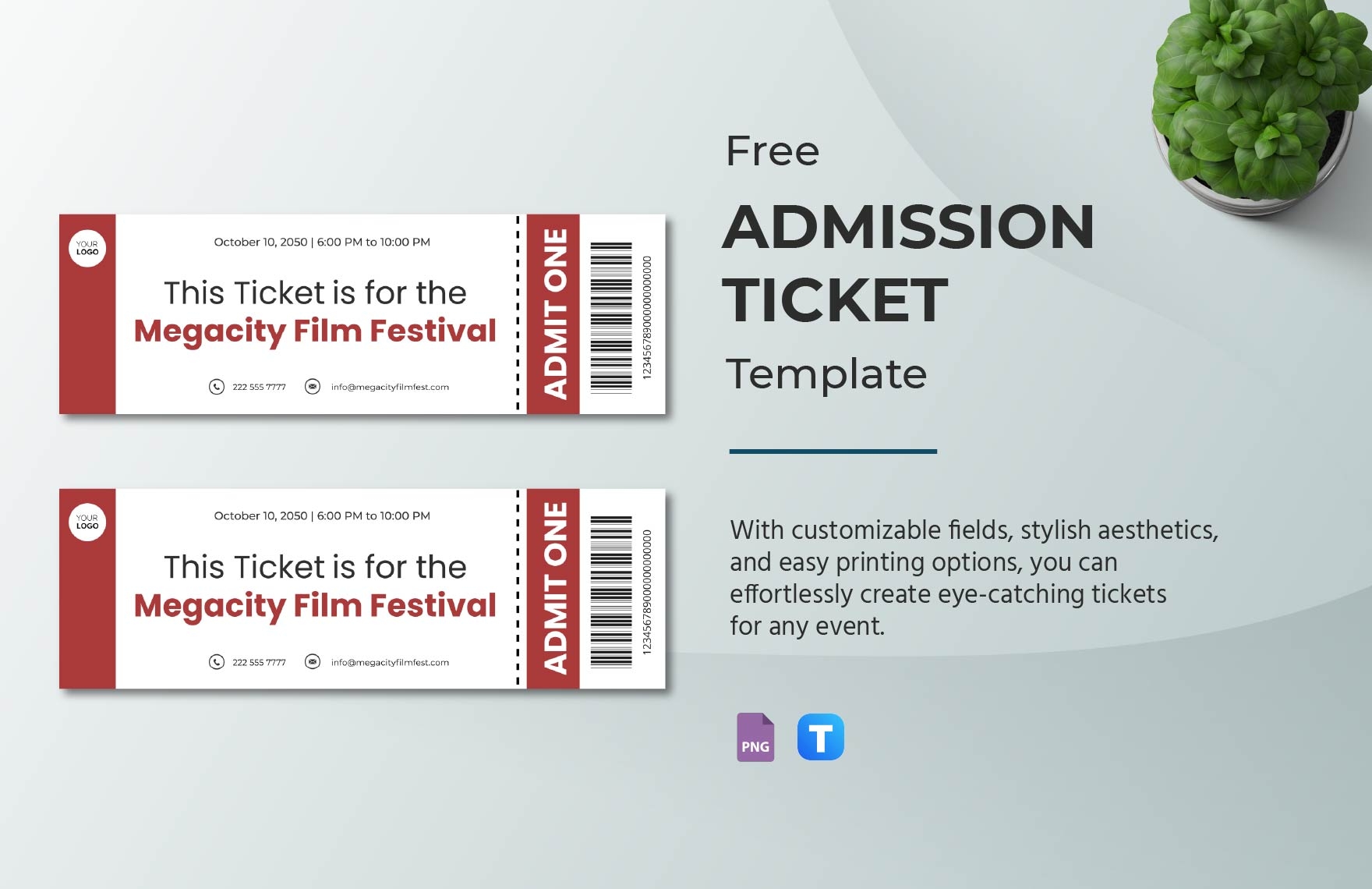 Admission Ticket Template In PNG Download Template