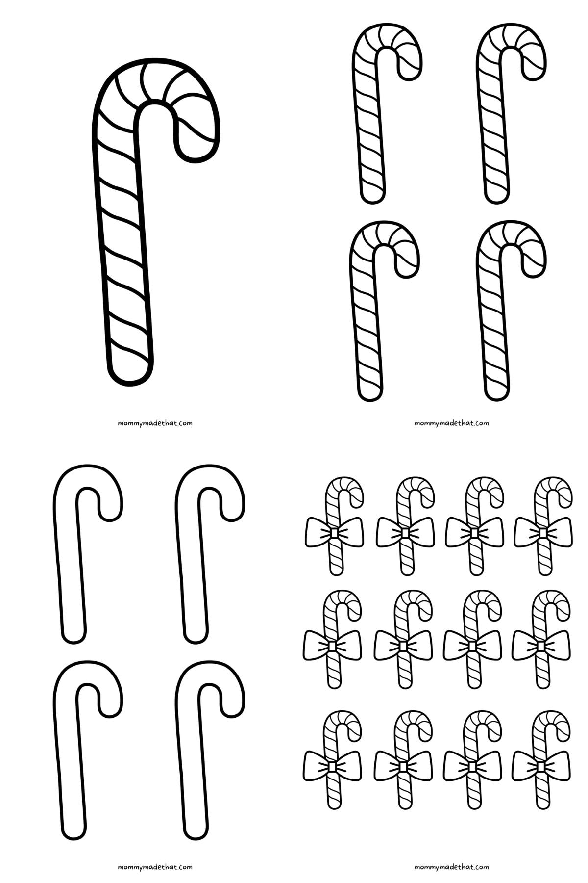 Adorable Candy Cane Templates Free Printables 