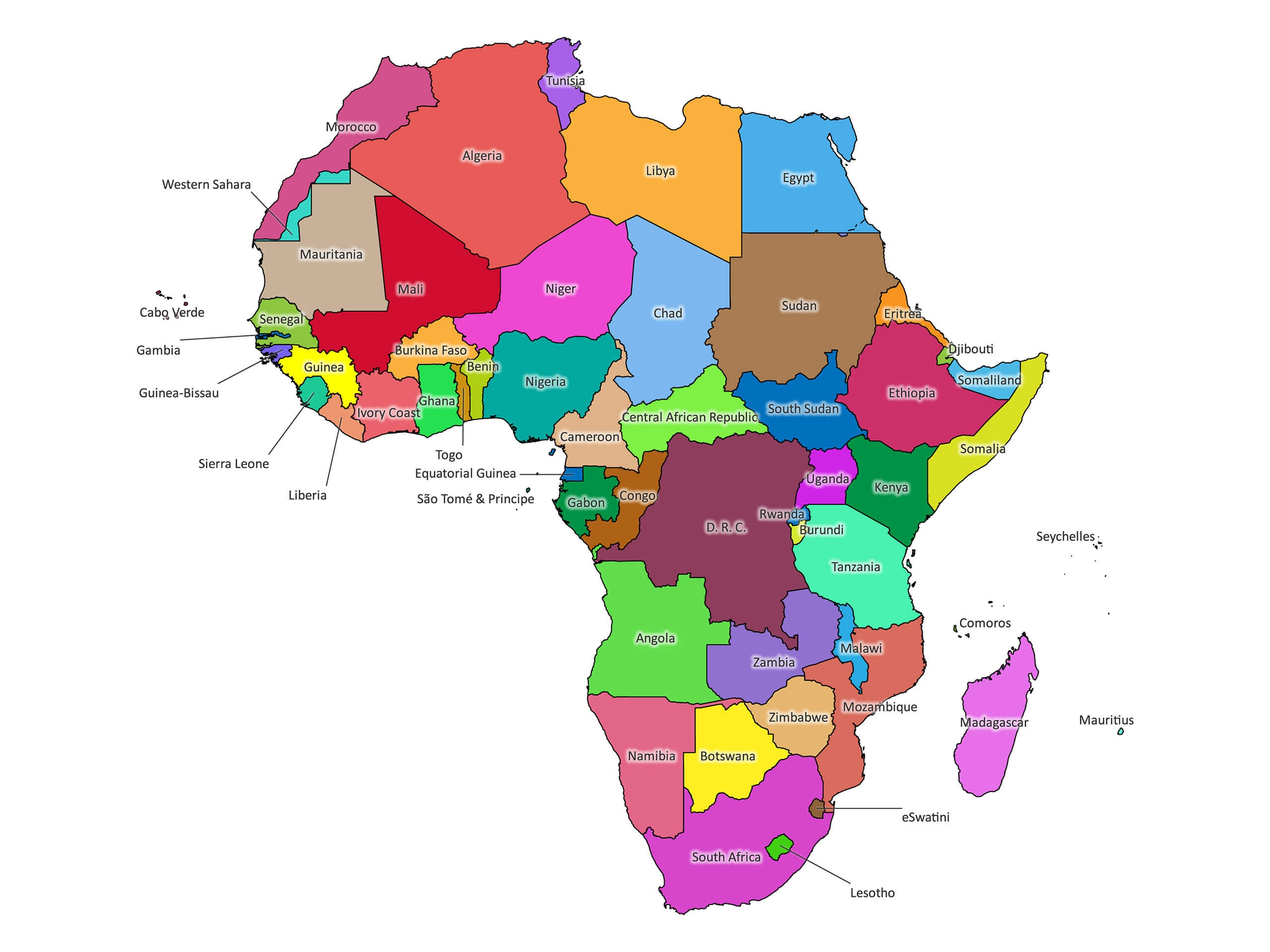 printable maps africa